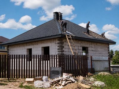 Монтаж четырехскатной крыши — пример работы №3