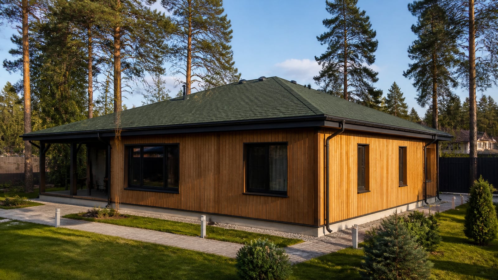 Монтаж мягкой кровли на дачном доме в Истре, 95 м²